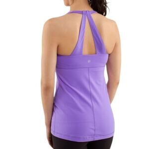 Lululemon Size 4 Scoop Me Up Athletic Tank Top Power Purple Racerback Yoga Gym